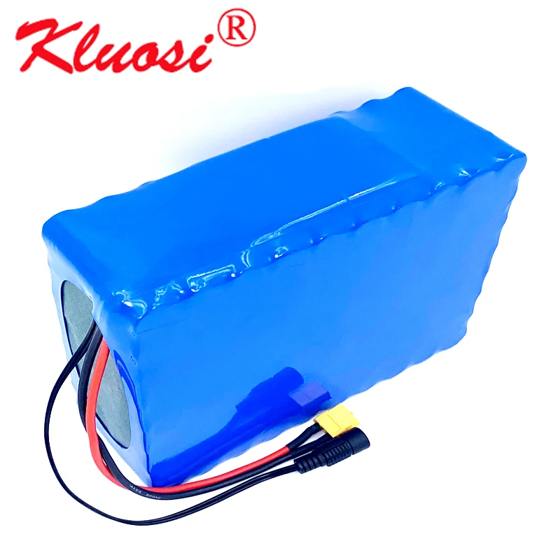 

KLUOSI 48V 20Ah 13S8P 1200W 48V Battery 54.6V Li-ion Battery Pack with 30A BMS for Motor Electric Scooter Vehicle Ebike Bicycle