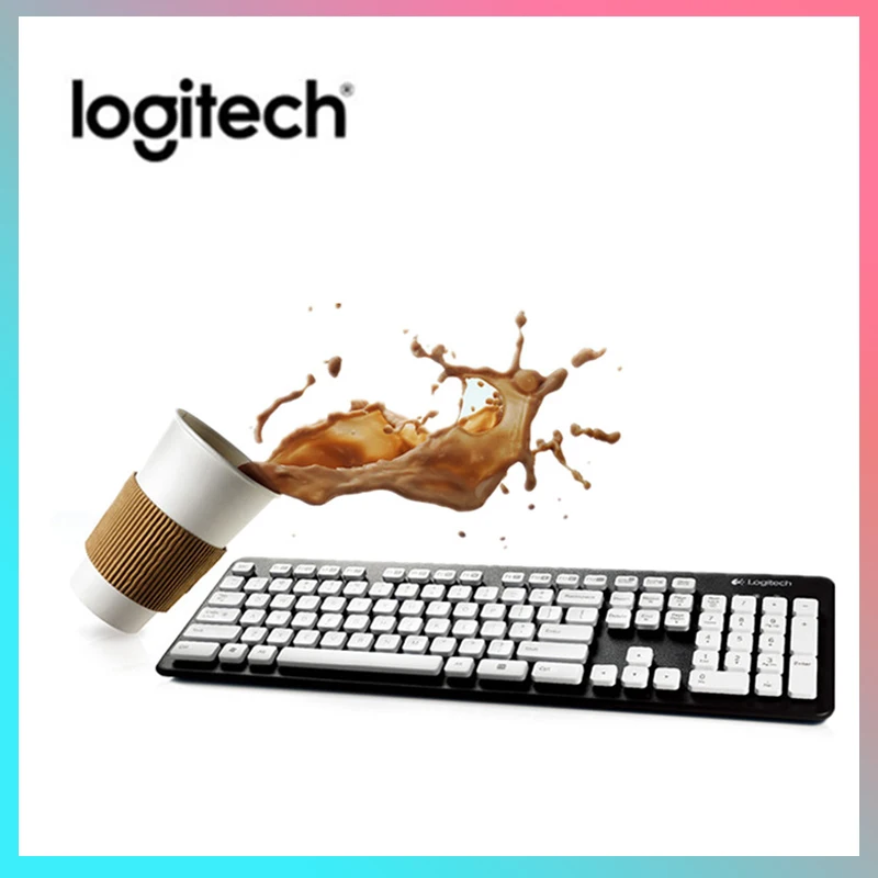 Мыльная Водонепроницаемая клавиатура Logitech K310 проводная USB для ПК ноутбука