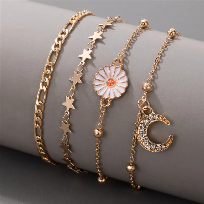 Браслеты на ногу женские 4 шт./компл. | Украшения и аксессуары