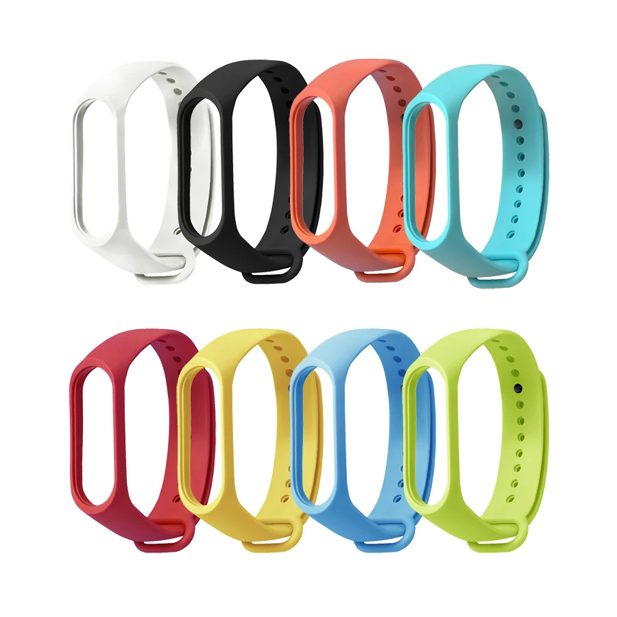 8pcs Strap 8 шт./упак. для mi Группа 4 ремешок браслет для спортивной камеры Xiao mi Группа 4 3 ремешок силиконовый ремешок для наручных часов для mi Группа 4 3 аксессуары браслет - Цвет: 8pcs Strap