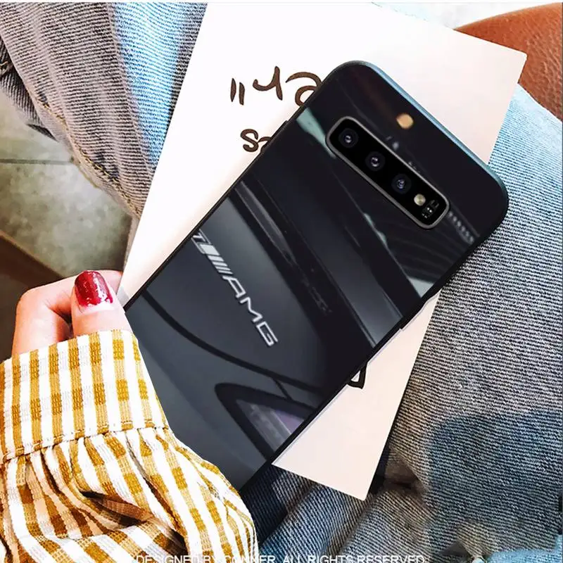 

Luxury Mercedes Benz Black Soft Phone Cases For Samsung S9 10 20 Plus Note 9 10 10plus 20 Ultra A20 21s J7 Plus 8