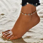 Женские Богемский Браслет на лодыжку с бусинами VAGZEB, золотистые сандалии с кристаллами для босых ног, Подарочные ювелирные украшения