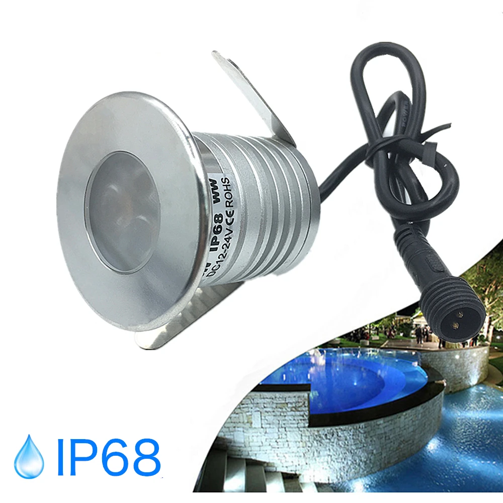 Водонепроницаемый подводный светодиодный светильник IP68 3 Вт 12 В подводная лампа