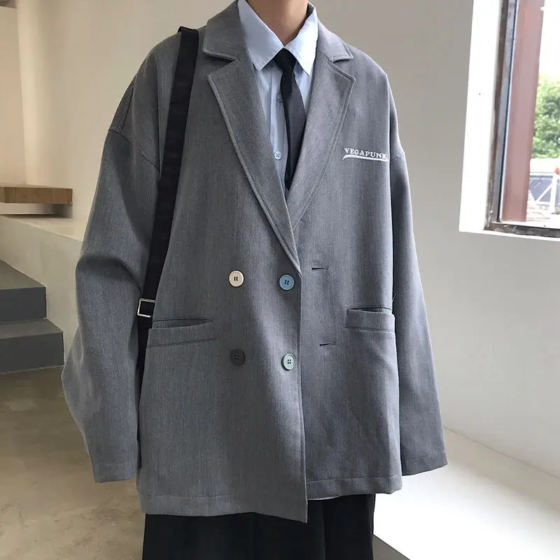 

Men's casual suits 2020 autumn and winter new couple JK jacket loose solid color top young people fashion trend clothing