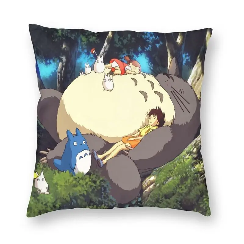 

My Neighbor Totoro аниме-Подушка Чехол для дивана украшение Miyazaki Hayao Япония Манга квадратная Подушка Чехол 40x40 см