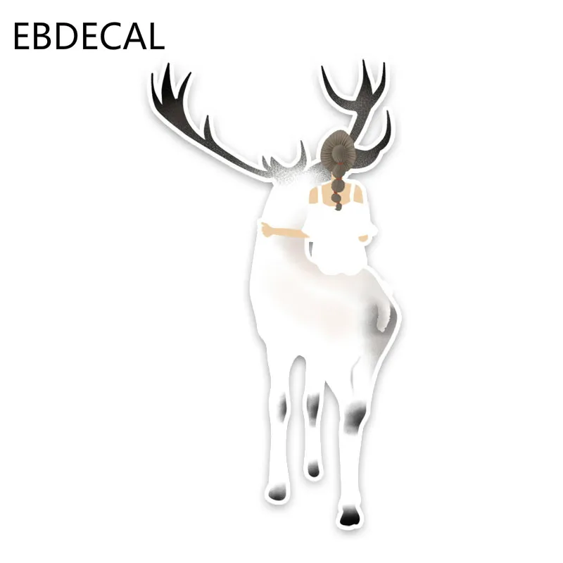 Ebdeckle персональный мультфильм белый овчарка для Авто/бампер/окно/наклейка на