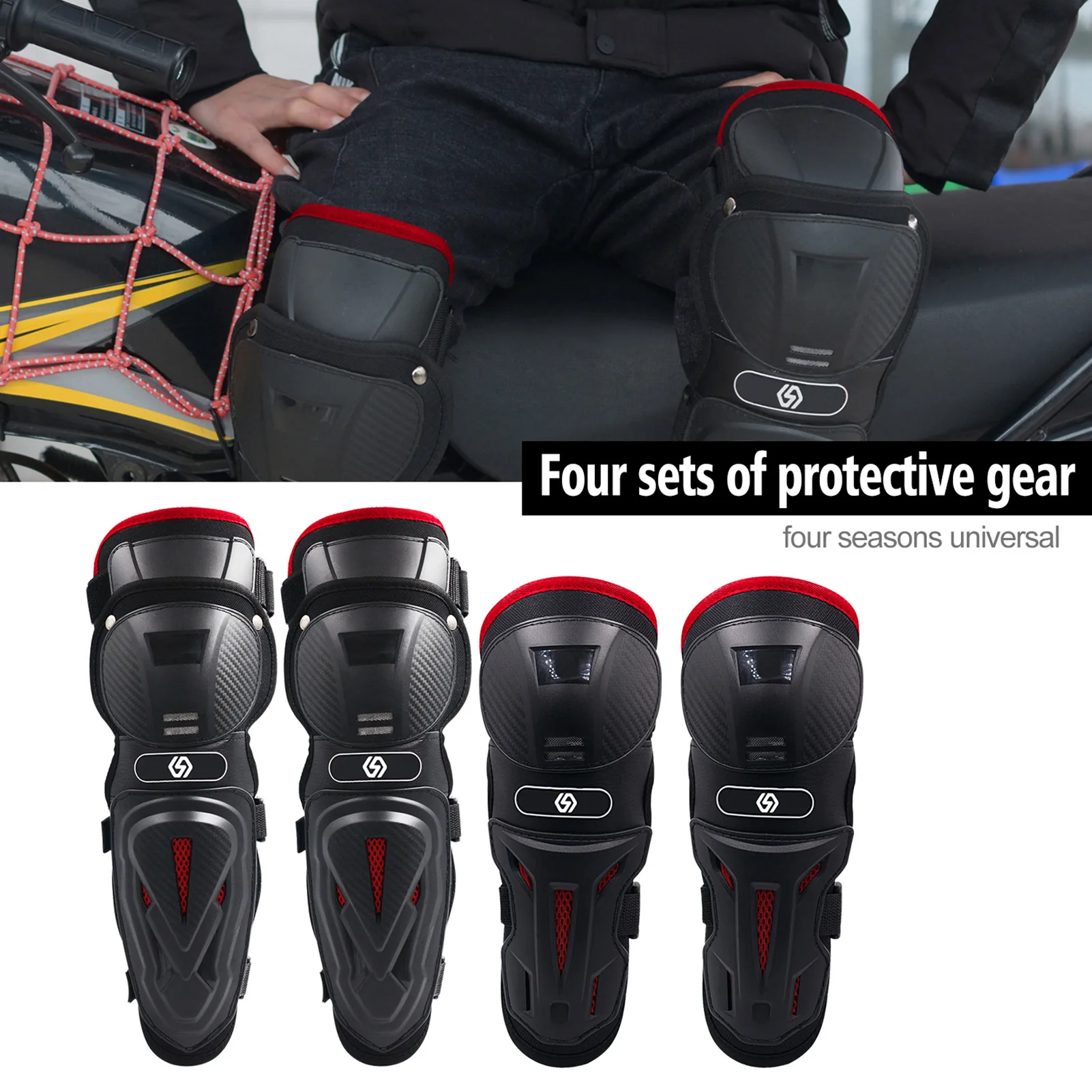 

Motorcycle Rider Elbow Pads Motorcycle Knee Pads Protector Clothing Dual Use Sports Protection Support Kneepad Set Knee Protect