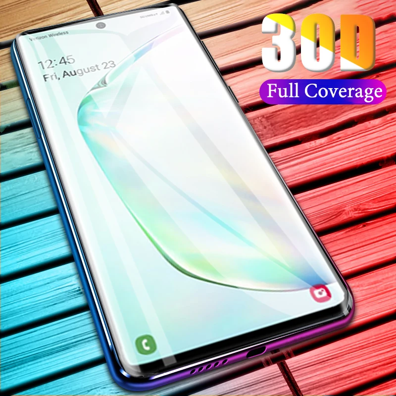 100D Экран протектор Закаленное Стекло для samsung Galaxy Note 10 плюс защитный Стекло для samsung Note 8, 9, 10, плюс S10 5g S10e