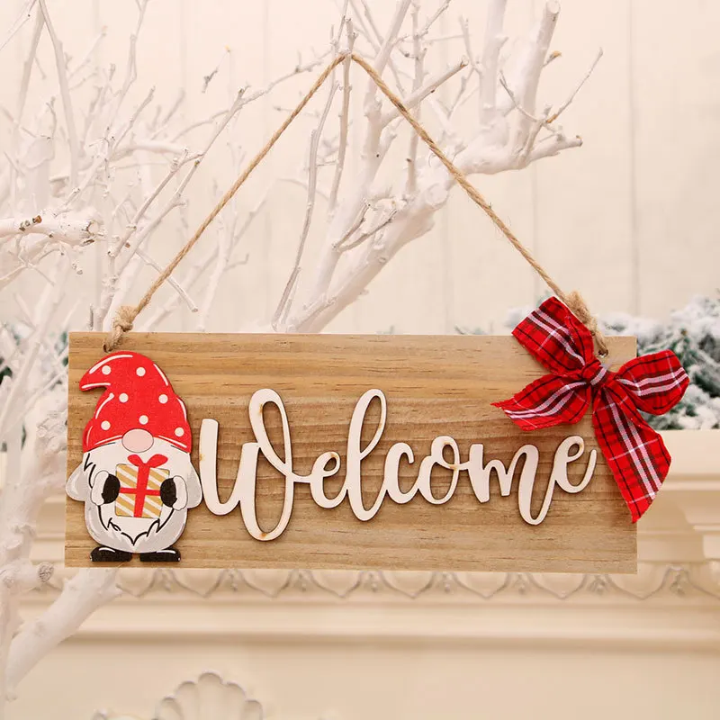 

Welcome Sign for Front Door Wooden Wall Decor Sweet Home Sign with Pendant Seasonal Holiday Inserts