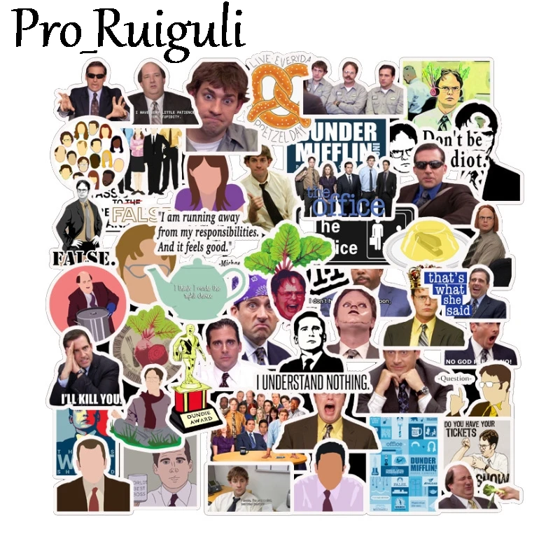 103050pcs the office tv show stickers paster cartoon characters anime funny decals scrapbooking diy phone laptop decoration free global shipping
