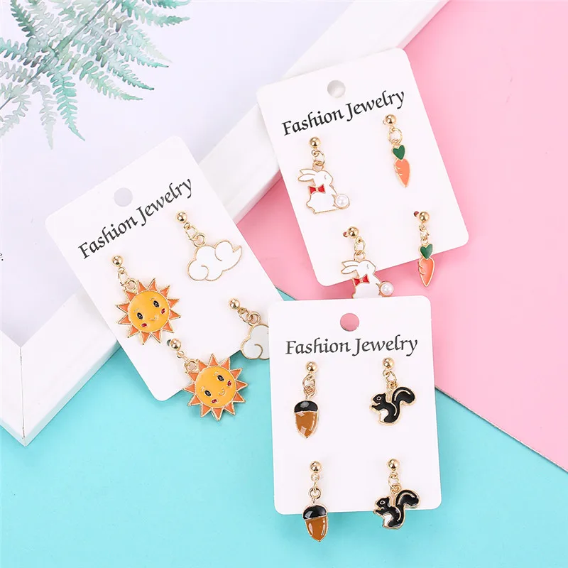 2019 новые модные серьги для женщин милые Защита от солнца облаков белки сосновые