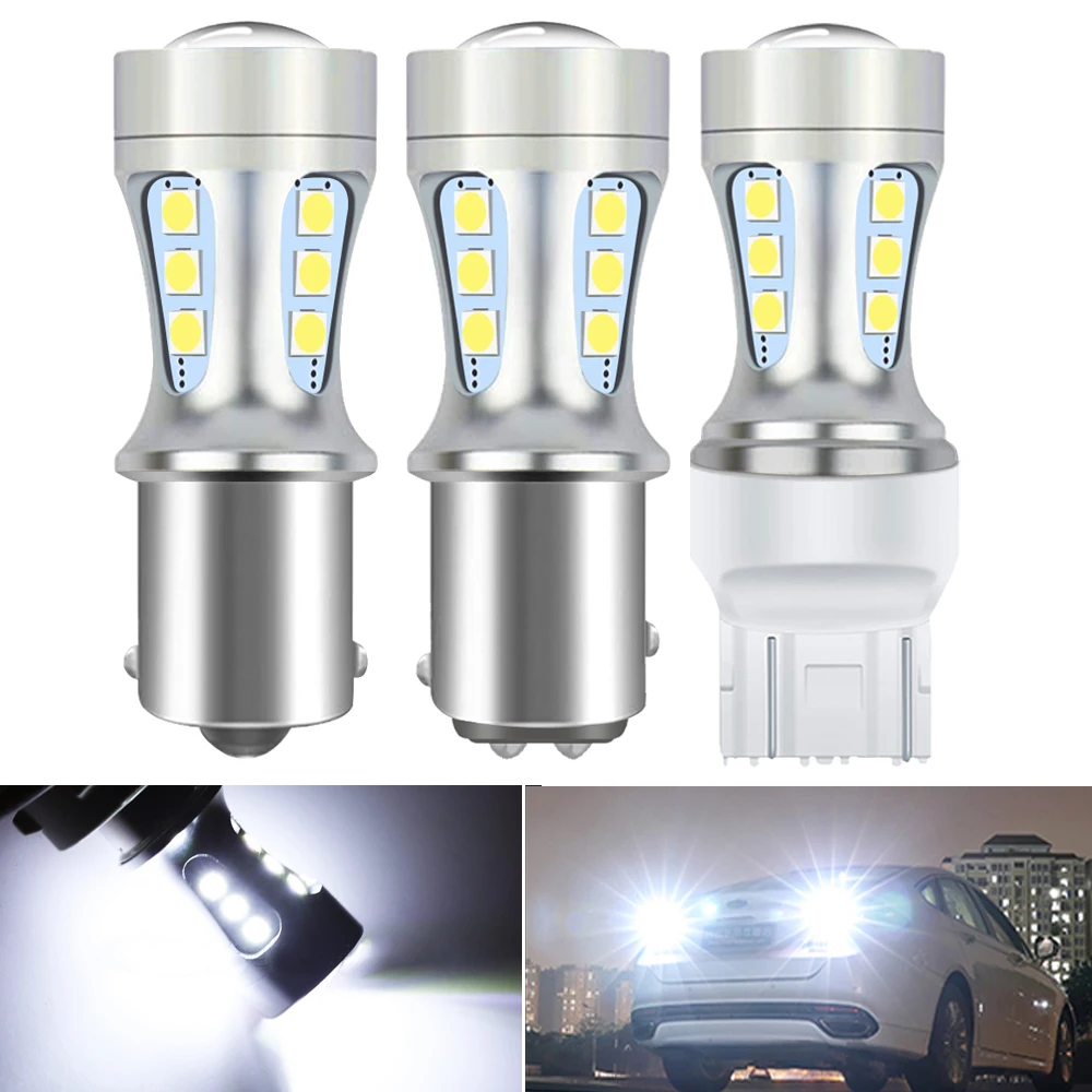 2x1156 светодиодные лампы P21W BA15S 7506 1157 BAY15D Светодиодные Автомобильные фары заднего