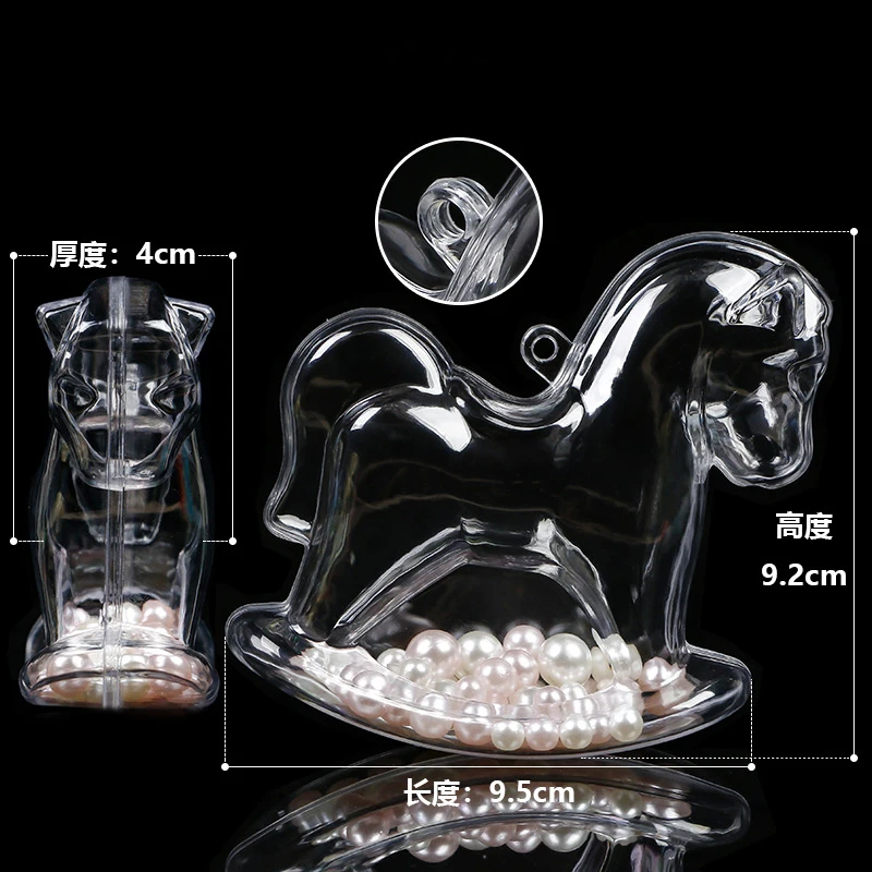 Коробка для новогодних шаров прозрачная разных форм шоколадные конфеты