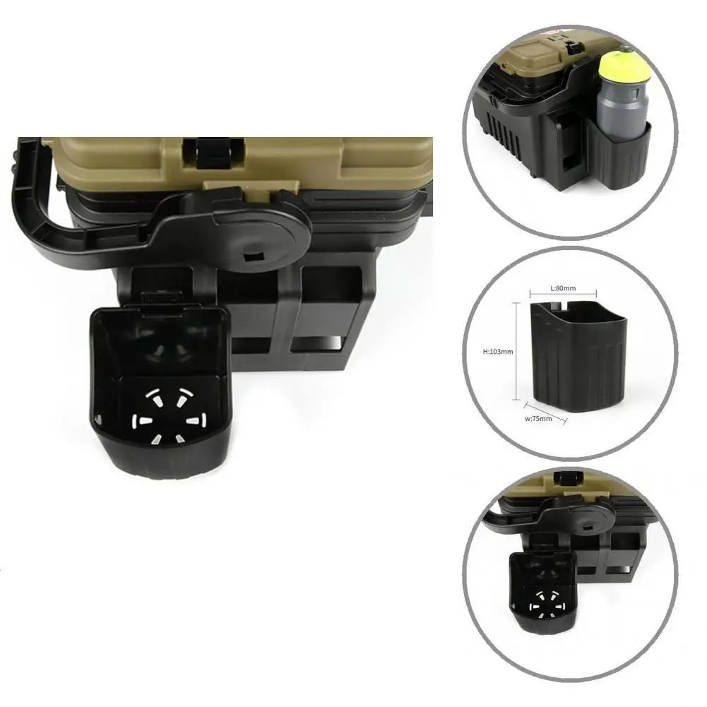 

Easy to Carry Black Anti Rust Fishing Bottle Cup Holder for Fishing Lover