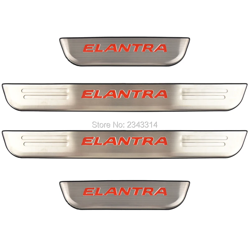 Накладка для Hyundai Elantra 2012-2018 2019 защитная накладка из нержавеющей стали порога