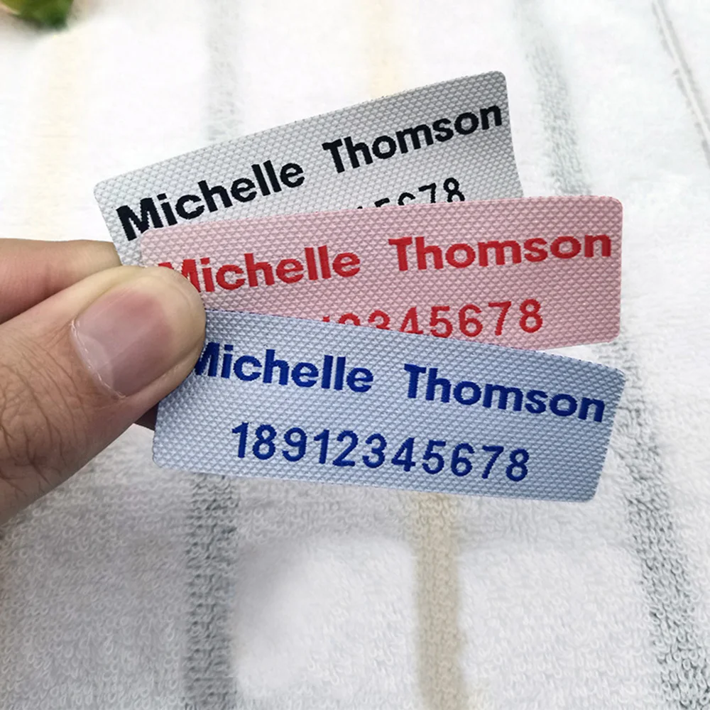 

Embroidery Custom Iron On Sticker For Boy Girl Clothes School Uniform Personalized Labels Washable Tags Stationary Stickers