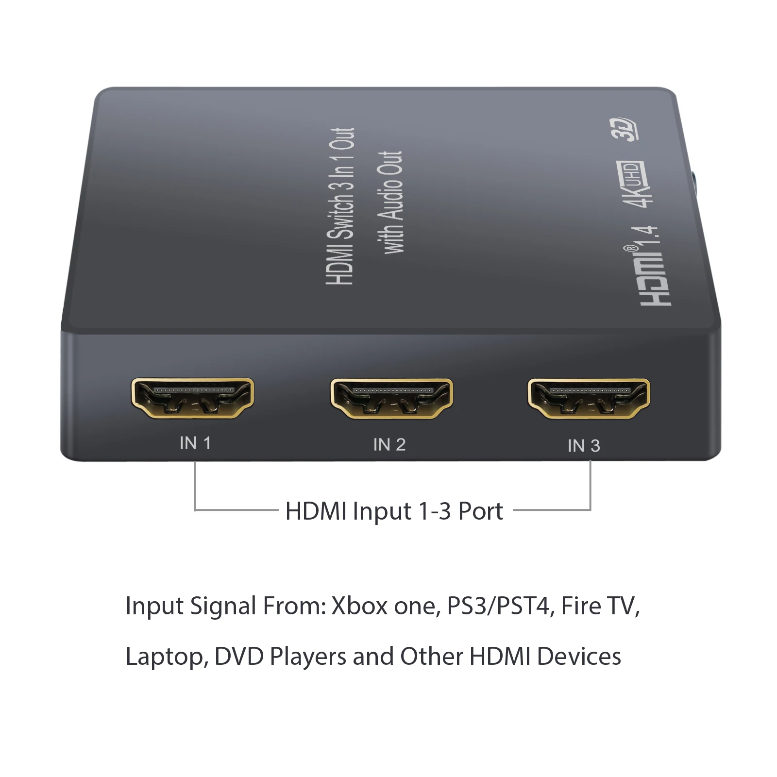 PROZOR 3x1 HDMI совместимый коммутатор с аудио экстрактором оптический Toslink SPDIF выход