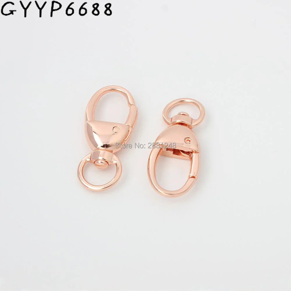 10 шт. 12 мм розовое золото крючок триггер поворотная застежка когти лобстер