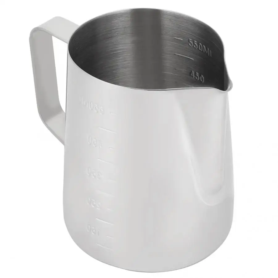 Stainless Steel Coffee Stencils Milk Frothing Jug Cup Coffee Milk Pitcher With Scale for Latte Art Kitchen Accessories