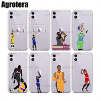 agrotera phone cases stephen curry james aaron gordon clear tpu case cover for iphone 12 se2020 11 xs xr for iphone 13 pro max