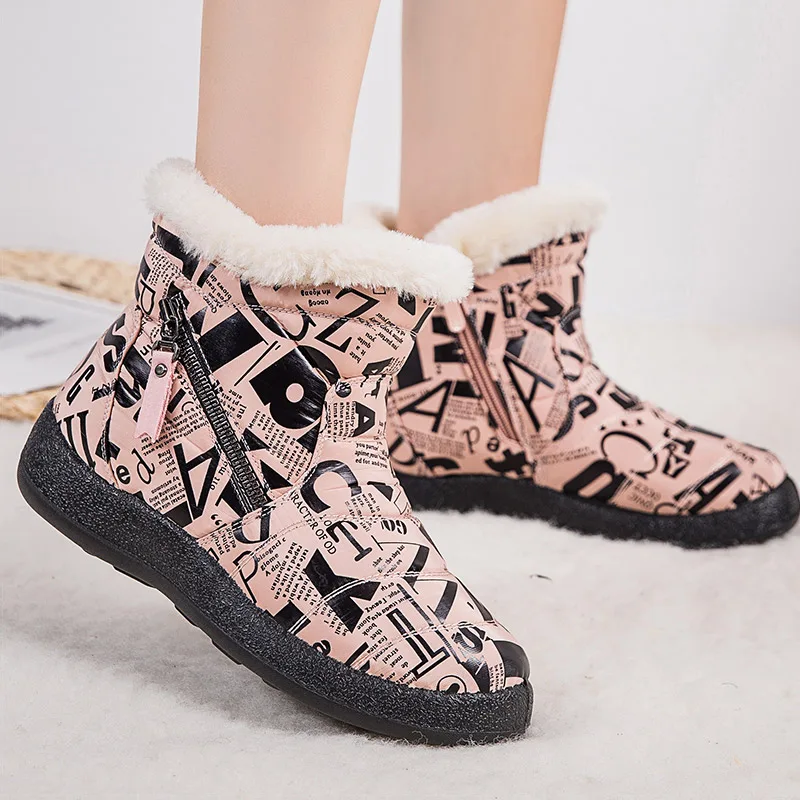 Женские ботинки Коллекция 2020 года Модная Водонепроницаемая зимняя обувь для