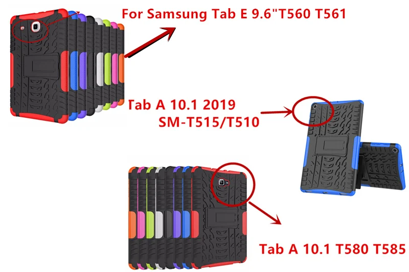 Чехол для планшета Samsung Galaxy Tab A 10 1 2019 T515/T510/T580T585 Hybrid Armor TPU + PC E 9 6 &quotT560 T561 |