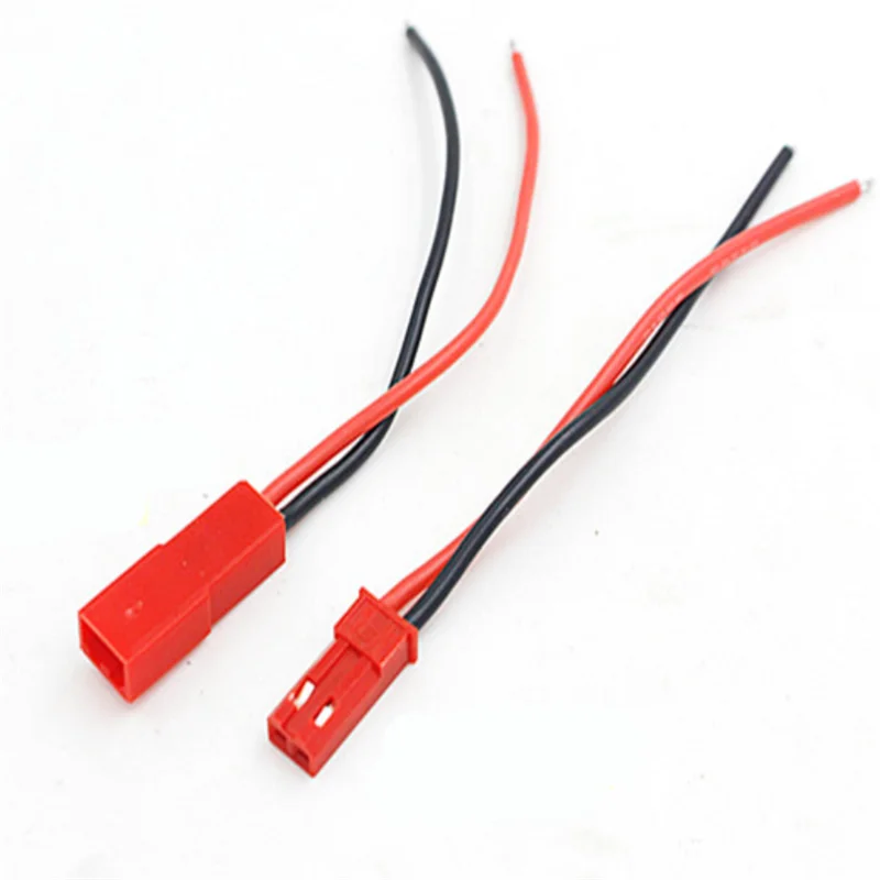 

JST Connector Cable 100mm Male Plug + Female Connect 10cm Wire for RC Plane BEC LIPO Battery Li-Po Part