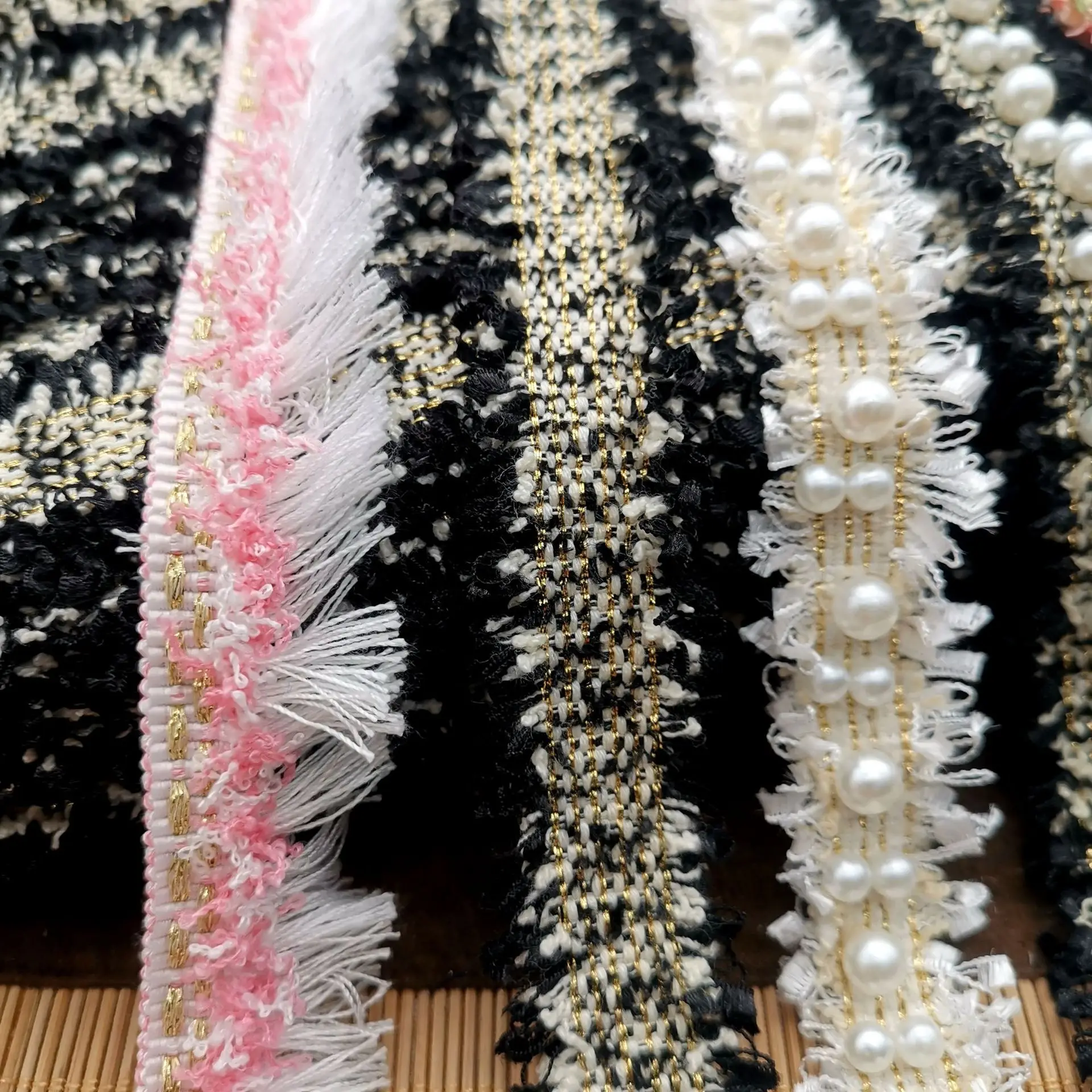 1 ярд кружевная лента жемчужная вышивка бисером отделка ткань ручной работы