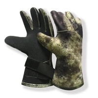 3mm neoprene camouflage diving gloves wear resistant non slip fishbone snorkeling gloves winter warm swimming fishing gloves