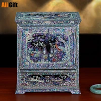 new fashion chinese style antique wooden classical cabinet birthday wedding gift jewelry storage box organizer boxes case
