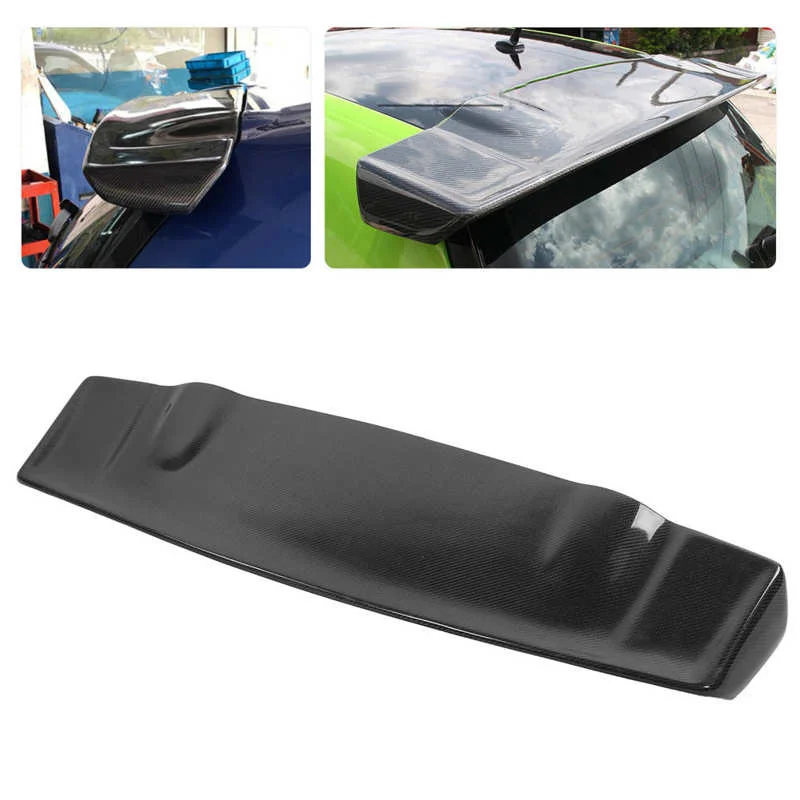 

Trunk Spoiler Rear Roof Wing Lip Glossy Black Carbon Fiber Fit for R Coupe 2008-2014 Auto accessories