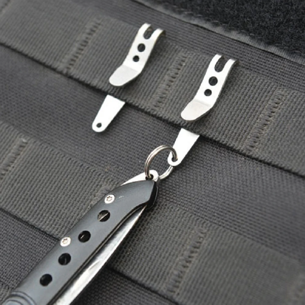 

Portable Pocket Bag Suspension Clip Stainless Steel with Key Chain Outdoor Camping Multi-function Gadgets 2021 camping gear