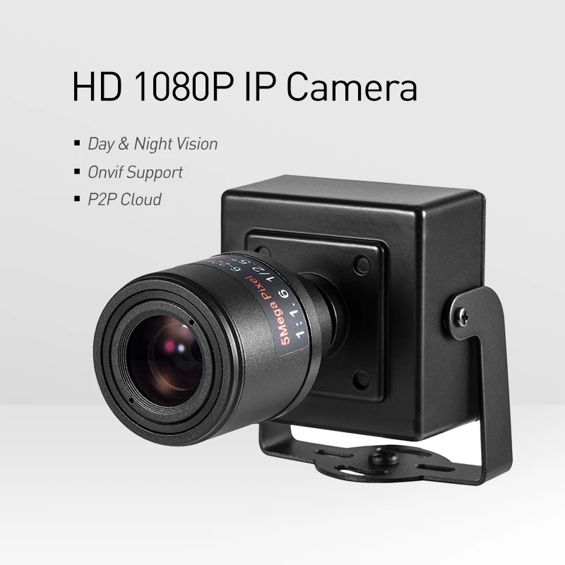 Камера Видеонаблюдения POE HD 1080P 6 22 мм ручная зум линза мини Тип 2.0мп домашняя IP
