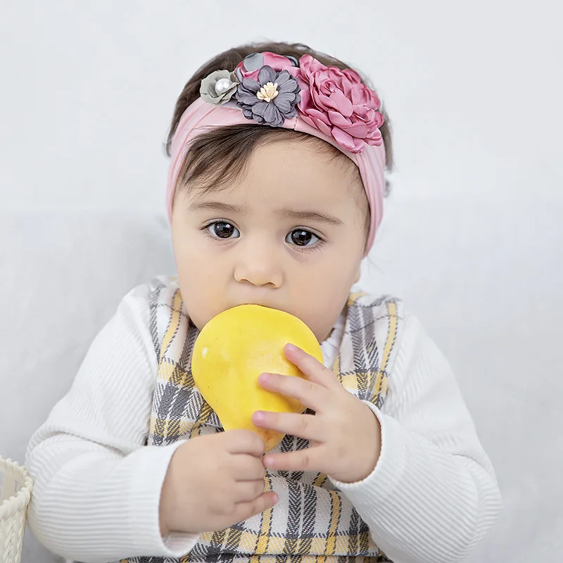 

1Pcs Baby Bow Hairband Elastic Headband Cute 3D Flower Hair Band Head Wrap Cute Princess Hair Accessories