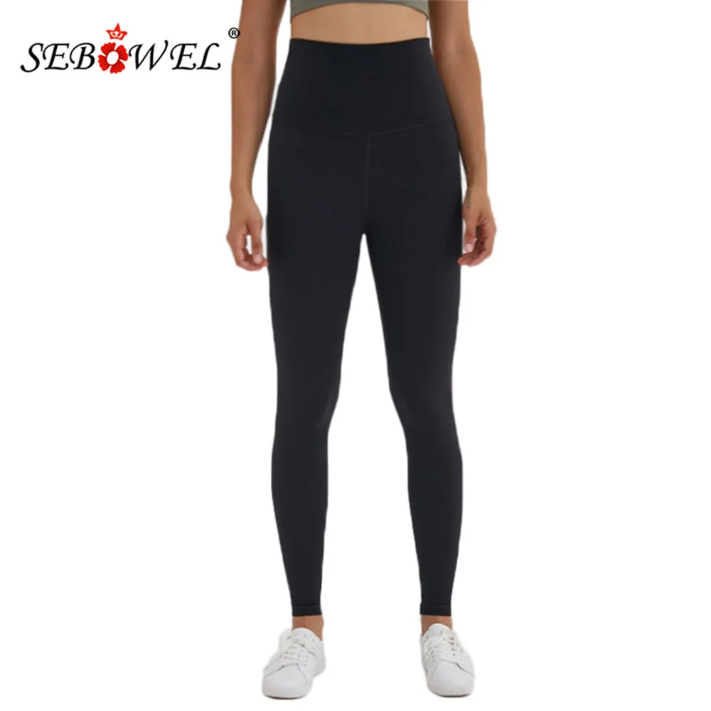 SEBOWEL High Waist Leggings for Women Sports Solid Color Breathable Moisture Wicking Jogging Fitness Female Legging S-XXL
