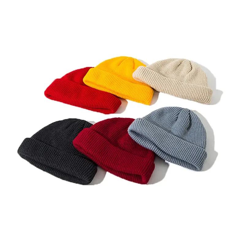 

Autumn Winter Knitting Beanie Hip-Hop Warm Caps Unisex Hat For Women Men