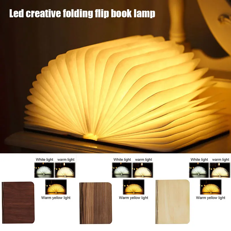 

LED Book Light Innovative Folding Page Flip Book Shape Night Light for Bedroom Home Indoor Lighting TB Sale