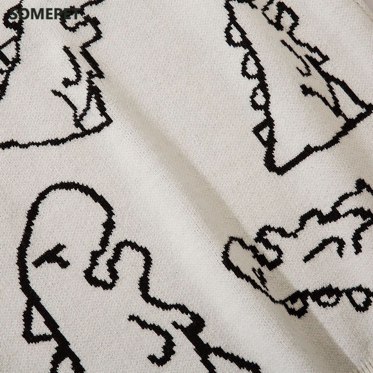 Трикотажный жилет в стиле Харадзюку мужские топы с рисунком динозавра и граффити