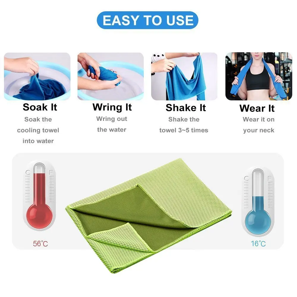 Комплект охлаждающих полотенец из 3 предметов охлаждающее полотенце для занятий