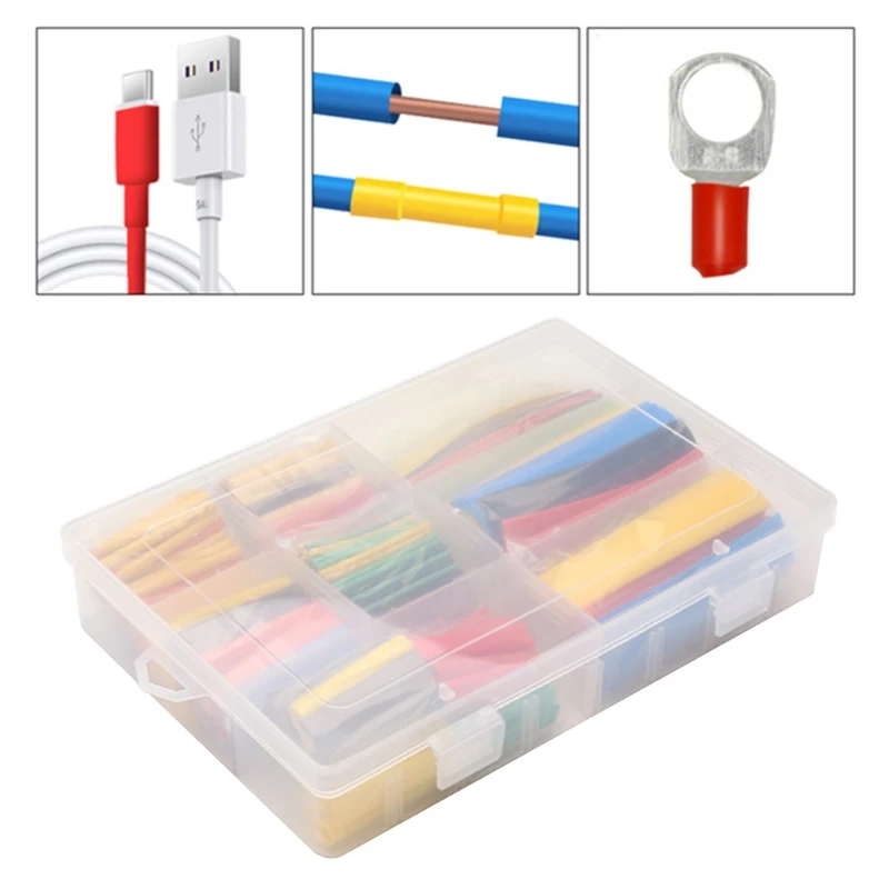 

328 Pcs Heat Shrink Tube Kit Insulation Sleeving Wire Shrink Wrap W/box for Wires Repairs Soldering Automotive Wiring