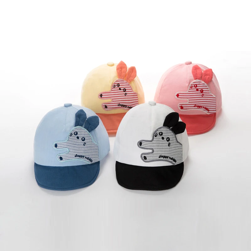 Лидер продаж детские летние дышащие шапки с заячьими ушками для новорожденных