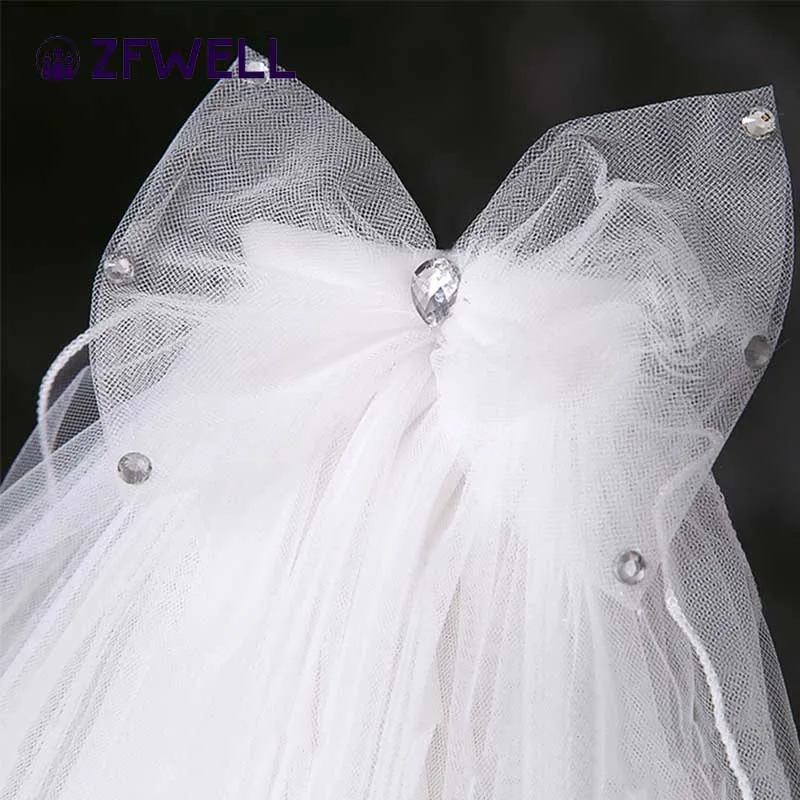 ZFWELL вуаль для детей принцесса тиара свадебное платье расческа двухслойный