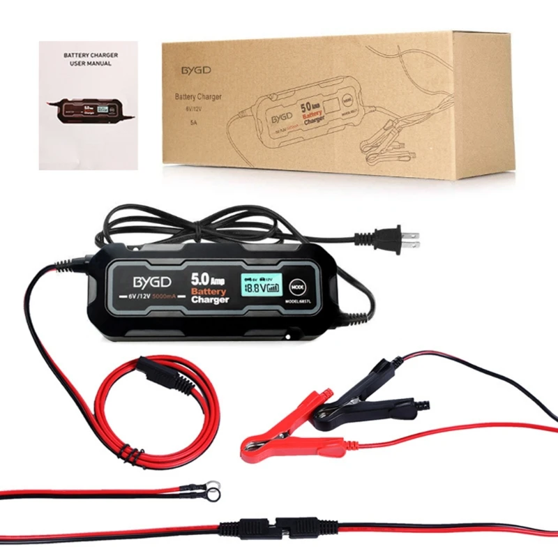

Автоматическое умное зарядное устройство для мотоцикла, 6 в/12 В, 5000 мА