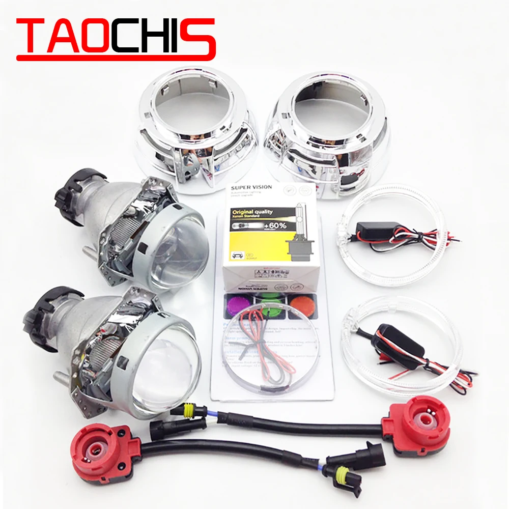TAOCHIS 3,0 дюймов би-ксенон Hella 3r g5 объектив проектора HID D1S D3S D4S D2S кожух дьявола глаза ангела обновленная лампа демон глаз