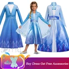 Костюм снежной принцессы, платье для хэллоуивечерние детская одежда, детское платье, одежда для девочек