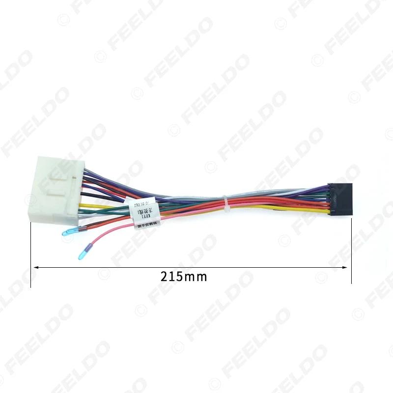 FEELDO 5Pcs Car Audio Radio 16PIN Wiring Harness Adaptor For Ssangyong Chevrolet Spark Power Calbe Plug Head Unit | Автомобили и