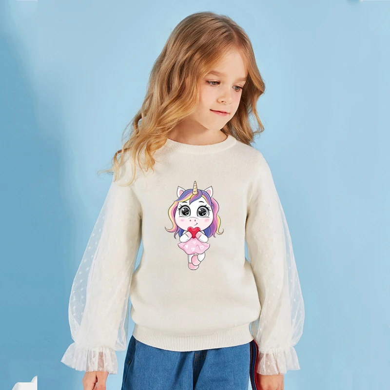 Cartoon Cat Unicorn Applique Iron-On Transfers For Clothing Vinyl Heat Transfer Ironing Stickers DIY Thermal Patches On Clothes | Дом и сад