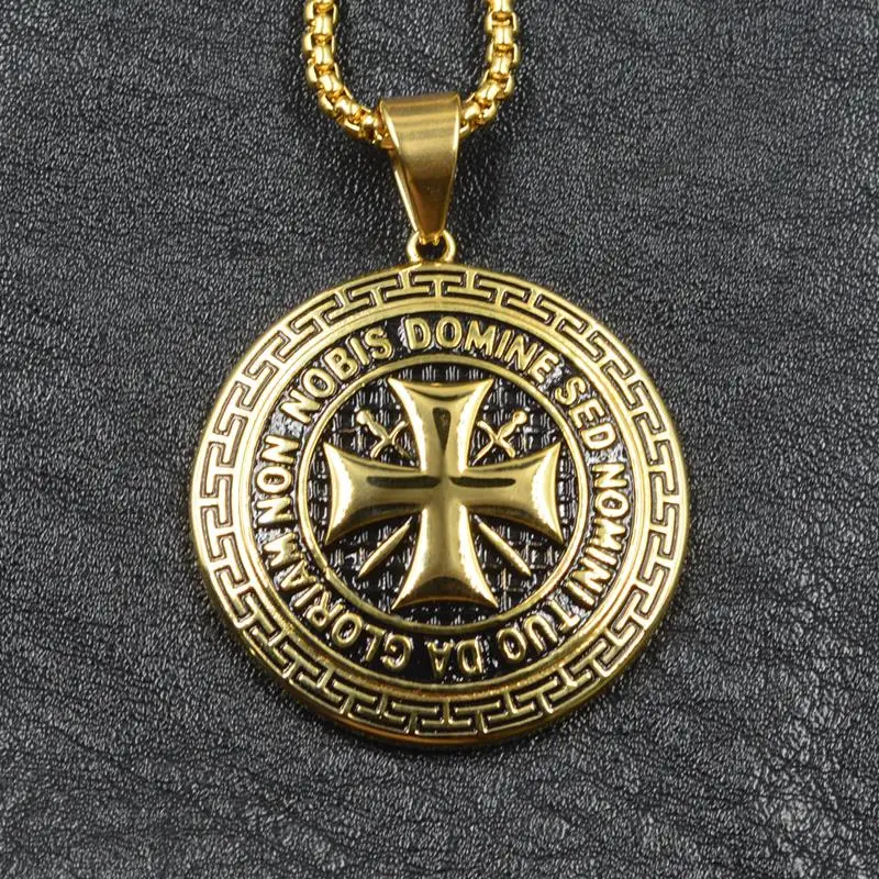 2019 новая модель Рыцари Тамплиер Железный крест кулон ожерелья для мужчин