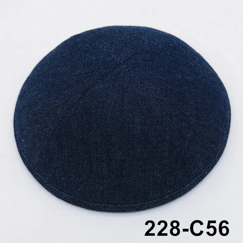 При покупке более 5 лотов(50 шт.) будет скидка 10% Джинсовые 19 см kippots Kipa Skullies kippa beanie Kippah jeus Yarmullka - Цвет: 228C56