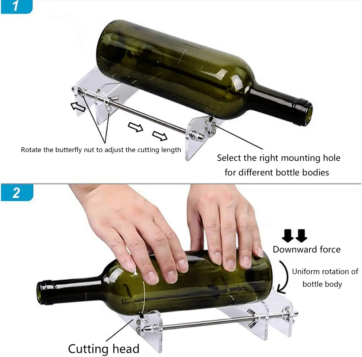 Wine Beer Bottle Cutter Machine Professional Bottles Cutting DIY Glass Cut Tools Champagne And Jars Tool Kit | Инструменты